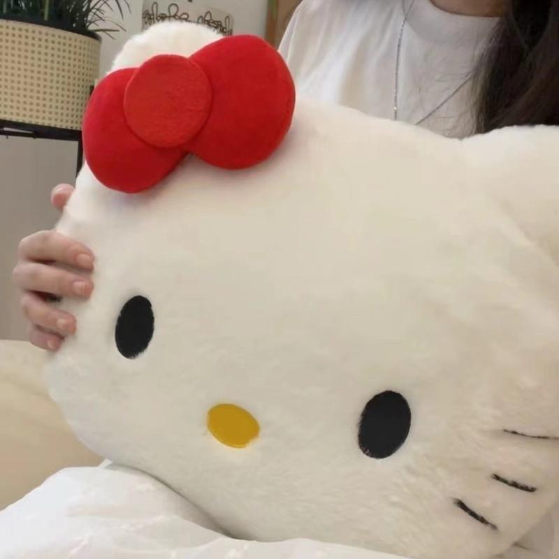 Cute Cat Head Plush Pillow Sofa Bed Head Cushion Car Cushion Pillow