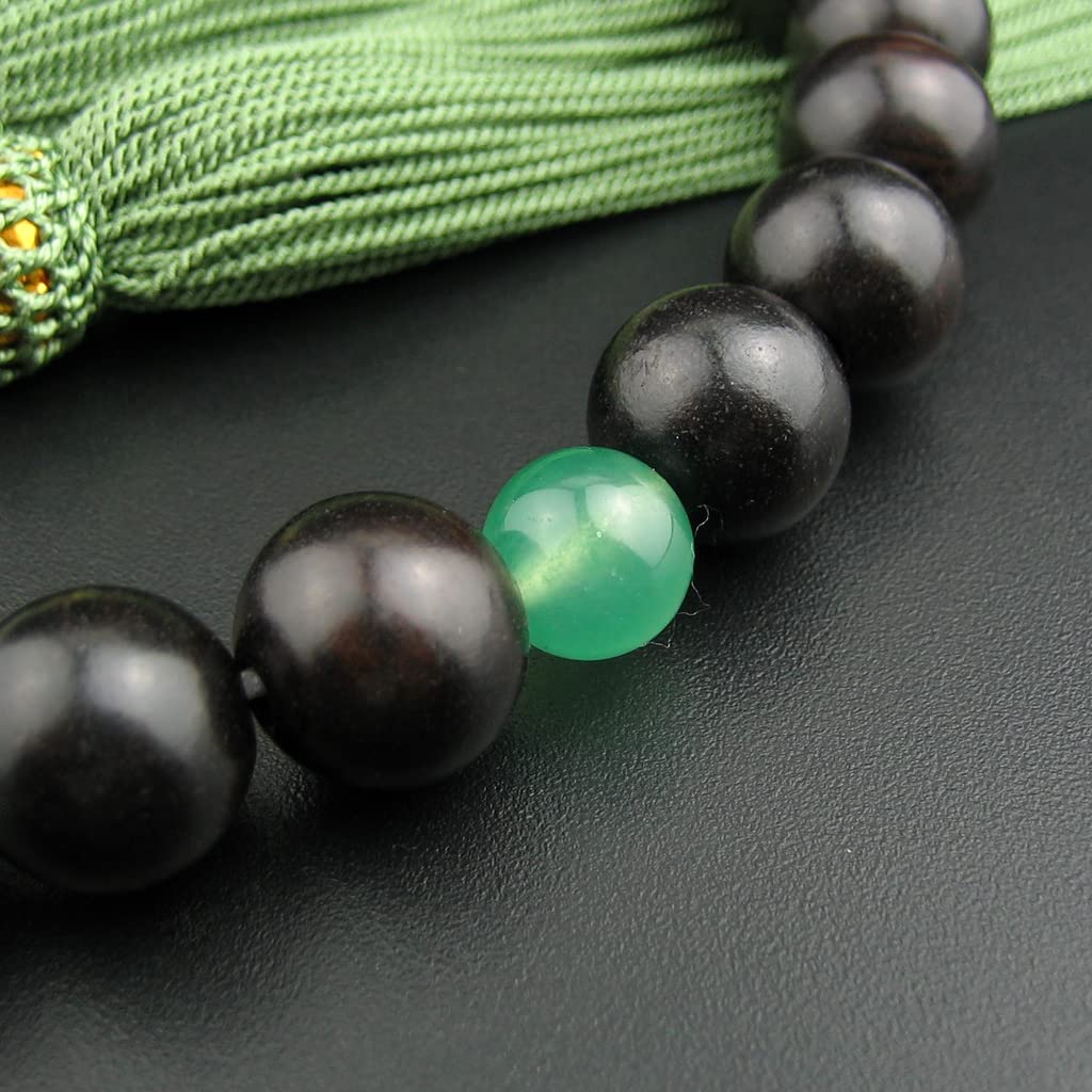 [WONDERFUL LOTUS Myorenka] Myorenka Men's Prayer Beads, Ebony, 22 Beads, Prayer Beads + Prayer Bead Bag Set, One-Handed Prayer Beads, Informal Prayer