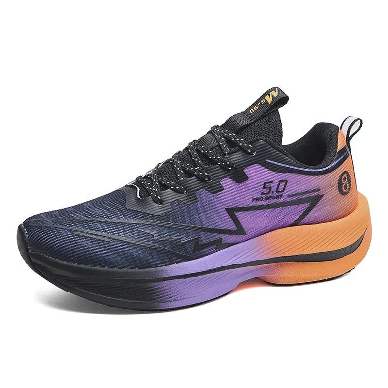 Brand Men's Carb Plate Running Shoes Soft Cushi Shock Absorbing Sports Shoes Unisex Sneakers Light Anti-Slip Training Shoes