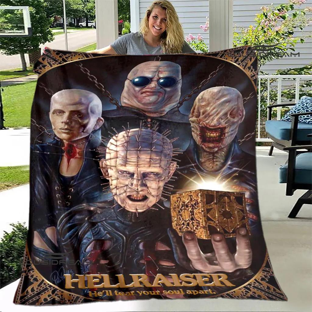 Hellraiser Horrorfilm bedruckte Decke Kinder warm schön Flanell weich und bequem Heim Reise Decke Geburtstagsgeschenk