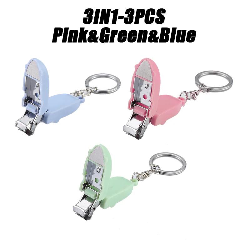 Portable Nail Clippers Mini Keychain Stainless Steel Nail Clippers Anti Splash Folding Nail Clippers Mini Carry on Nail Clippers