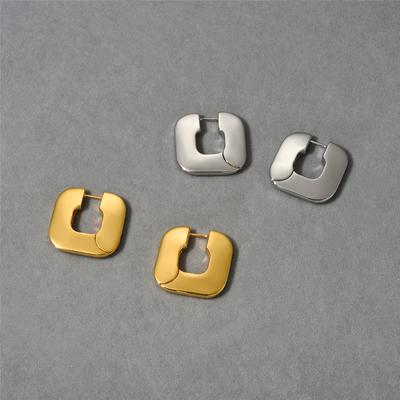 Modische Nischen Geometrische Quadratische Ohrstecker Ohrringe, Modische Pendler Wesentlich Einfach Leichter Luxus Vielseitige Ohrringe Damen