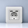 EU Standard Single Power Socket Switch Usb Wall Sockets Double Sockets 86 Type Wall Sockets TV Telephone Sockets