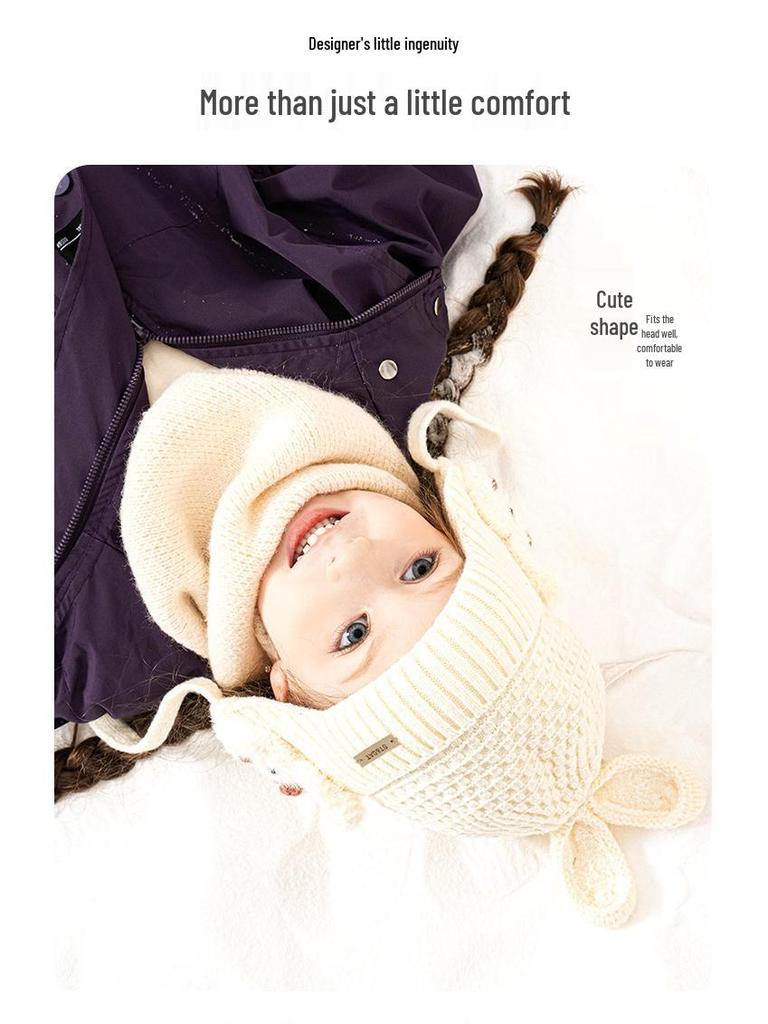 Children's Cute Ear Knit Hat - Warm, Windproof & Versatile Wool Hat