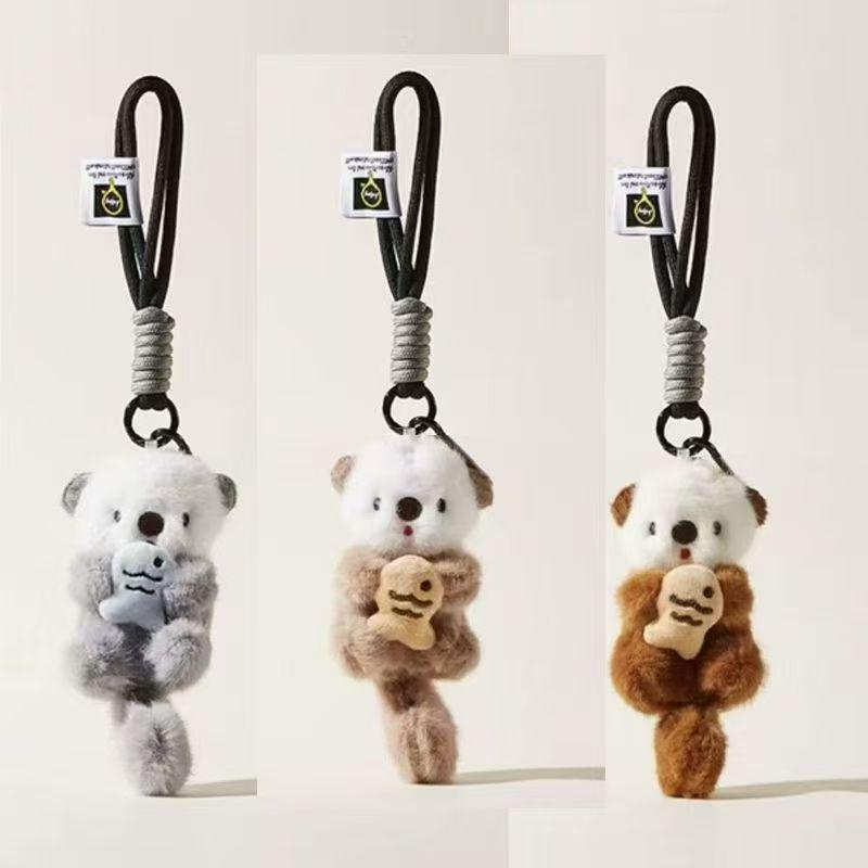 Cute Otter Plush Keychain and Bag Charm