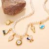 Sun, Moon, and Stars Geometric Oil Drip Pendant
