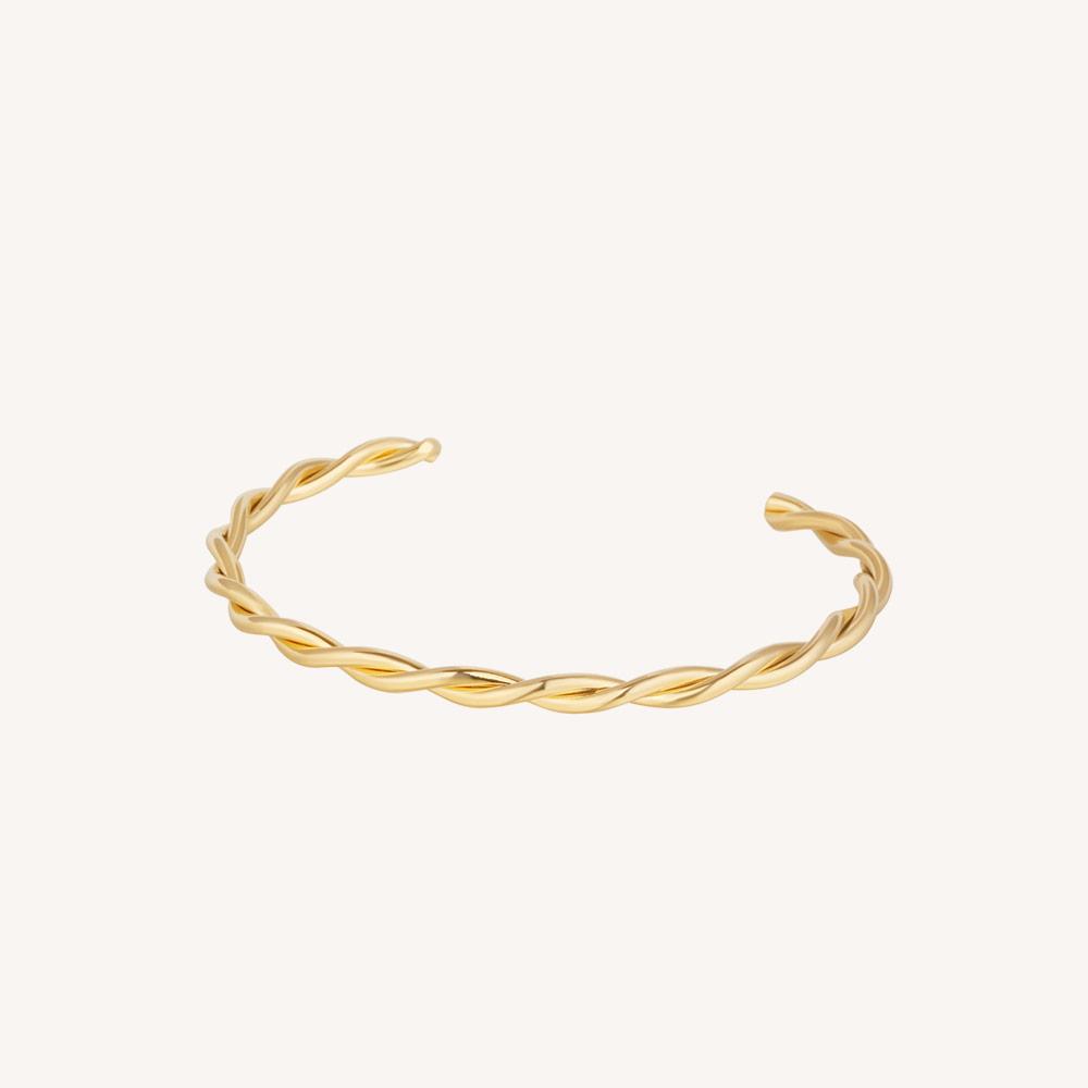 Dieuamour Braided Edge Open Bracelet 2 Colors