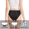 Cuecas de Período para Mulheres Fluxo Intenso À Prova de Vazamentos Cuecas Hipster Cintura Média Sem Vazamentos Laterais Calcinhas Menstruais
