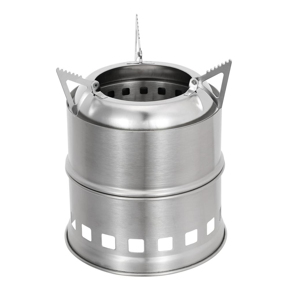 Portable Stainless Steel Lightweight Wood Stove Alcohol Stove Burner Outdoor Cooking Picnic BBQ