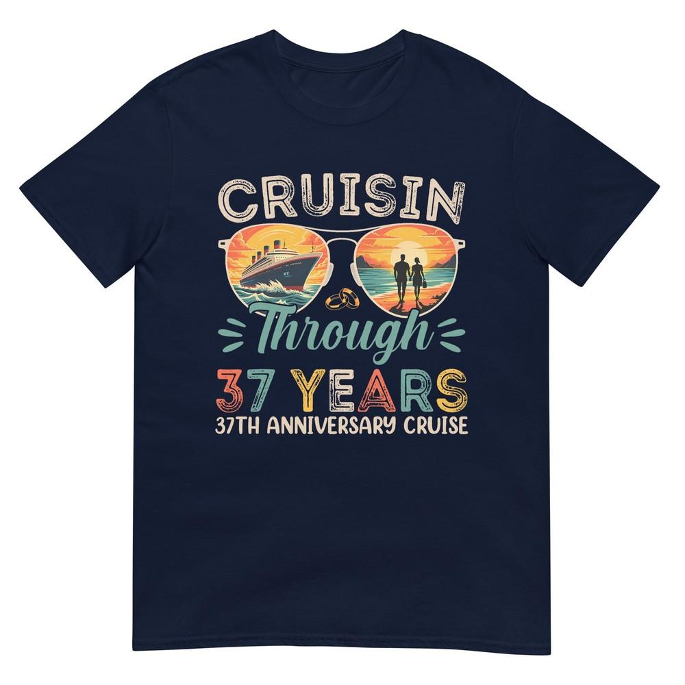 Cruisin Through 37 Years 37th Anniversary Cruise Vintage Tshirt S