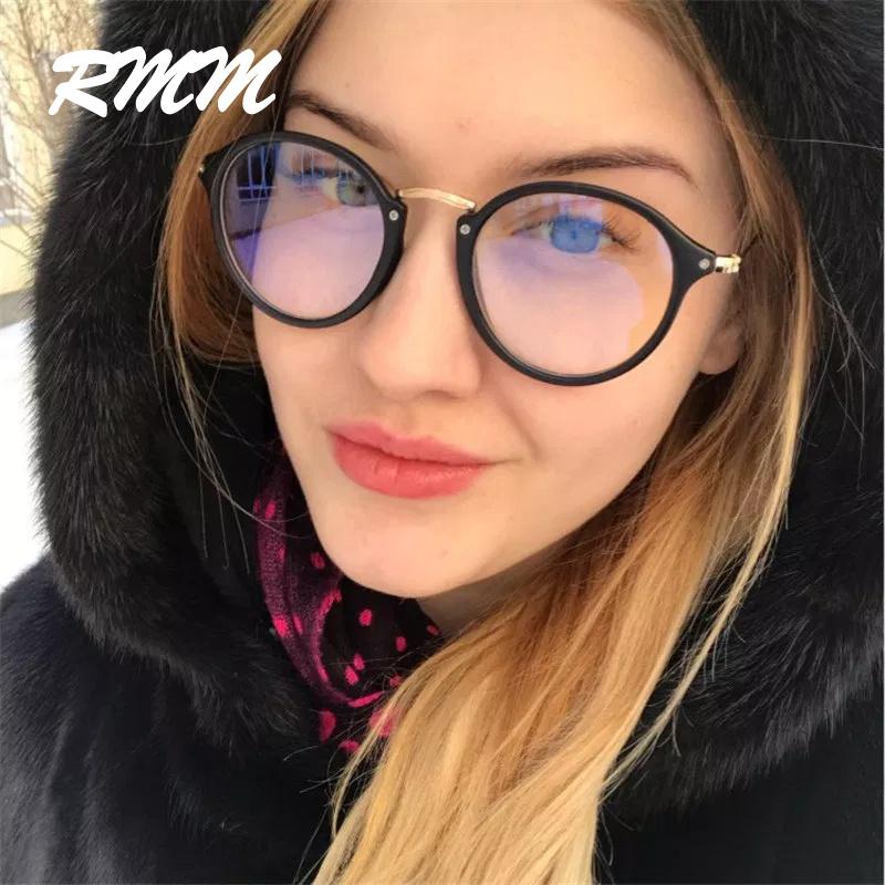 Blue Light Glasses Frame Computer Glasses Spectacles Round Transparent Female Women's Eyeglasses Frame Optical Frames Clear