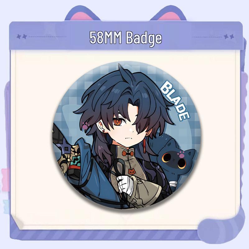 Honkai: Star Rail Cat Series Badges - March 7th, Himeko, Dan Heng Merchandise