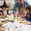 Labeol 1 Pack Halloween Tablecloth, 108"x 54" Halloween Coloring Tablecloth for Kids, Pumpkin Ghost Bat Castle Coloring Table Cover for Winter Party