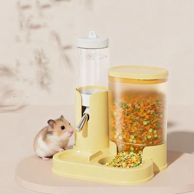 2 In 1 Hamster Water Dispenser Automatic with Base Pet Auto Dispenser Leak-Proof Hamster Water Bottle for Small Animal