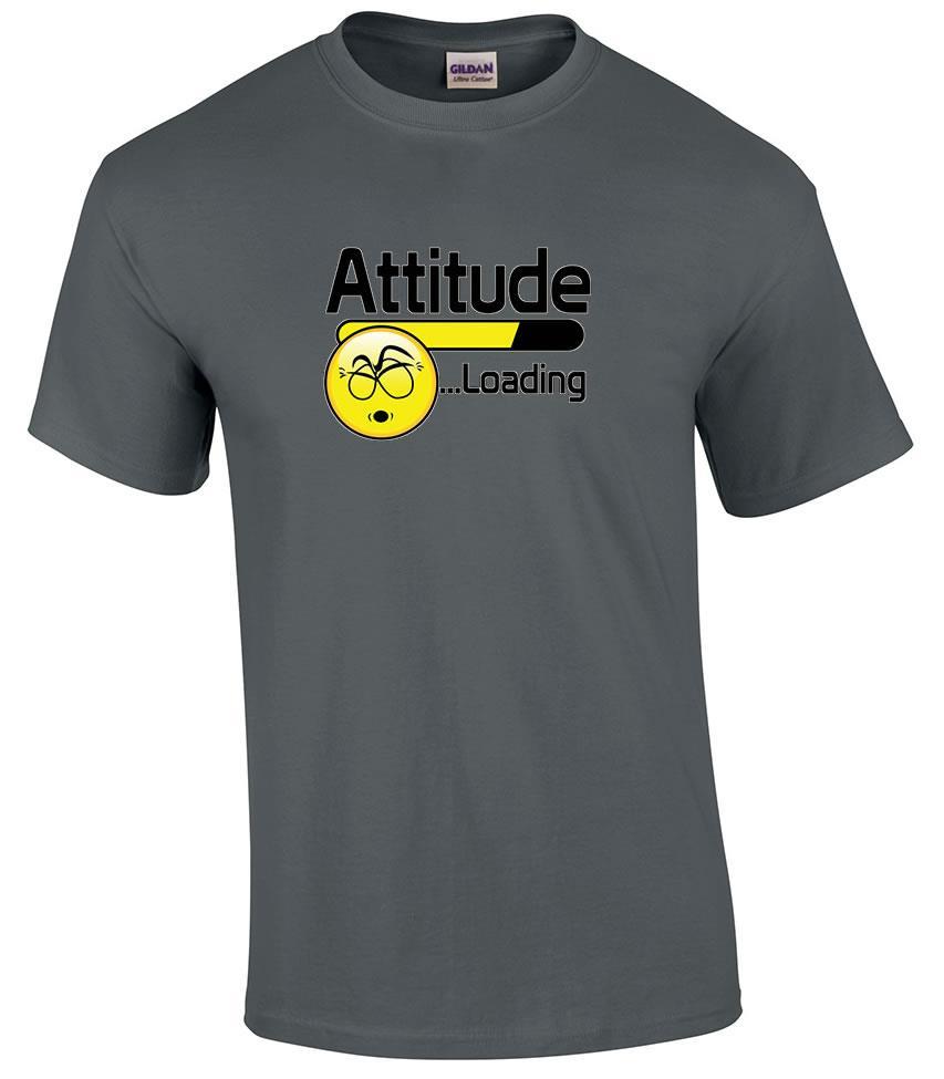 Funny Emoji Attitude Loading Humorous Novelty T-Shirt S