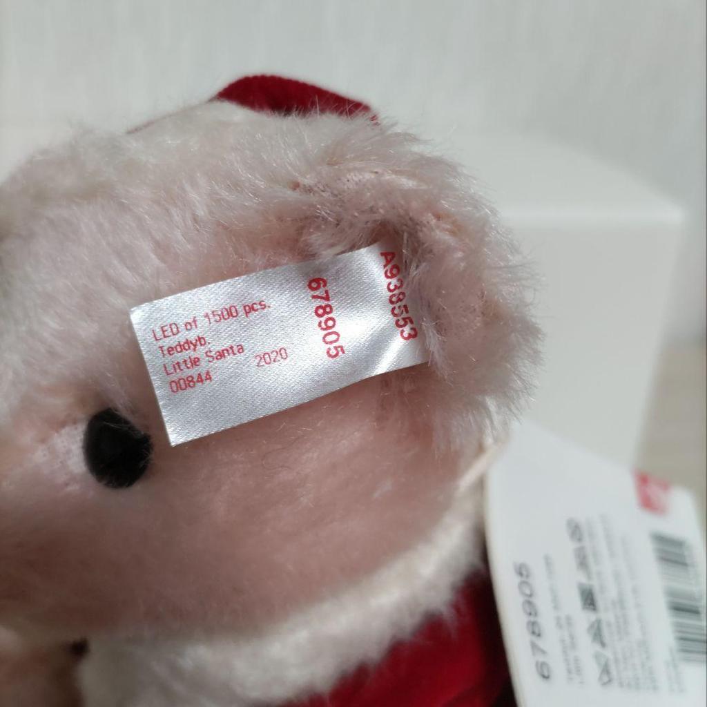 [USED] Steiff Japan Exclusive Teddy Bear Little Santa 2020 Plush Toy