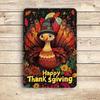 Vintage Turkey Thanksgiving Metal Wall Art Kitchen Decor Tin Sign