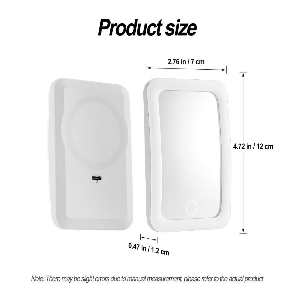 Magnetic Magnetic Selfie Mirror Led Back Suction Phone Selfie Mirror Mobile Wide-Angle Led Wide-Angle Mirror Photo