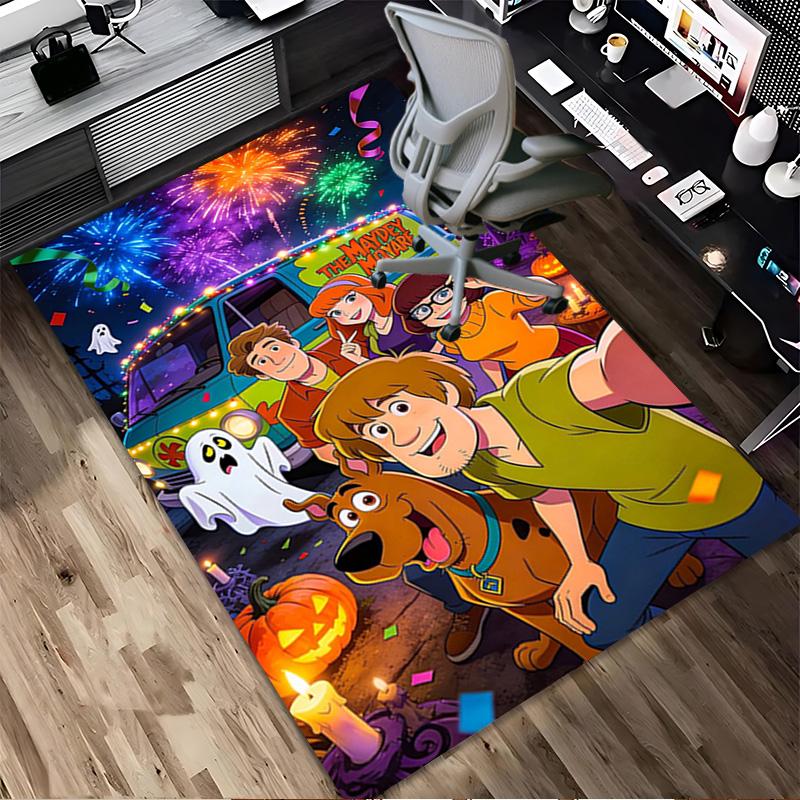Scooby Party Living Room Nonslip Area Rug Soft Carpet For Bedroom Game Playroom Sofa Office Home Decor Doormat Christmas Gift C922170