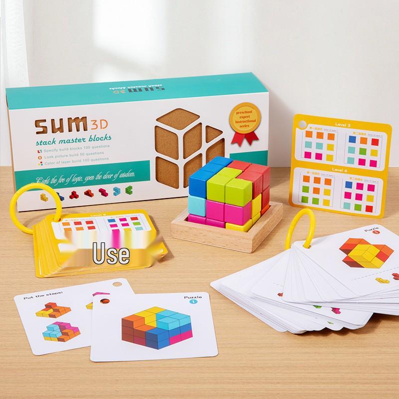 Rainbow Stacking Blocks & Educational Puzzles for Kids: Enhance Logic & Early Learning