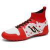 K100 Football Shoes Children Boys Girls Mid To High Height Flying Weave HG Long Nails FG Broken TF Flat Leather Surface Sport
