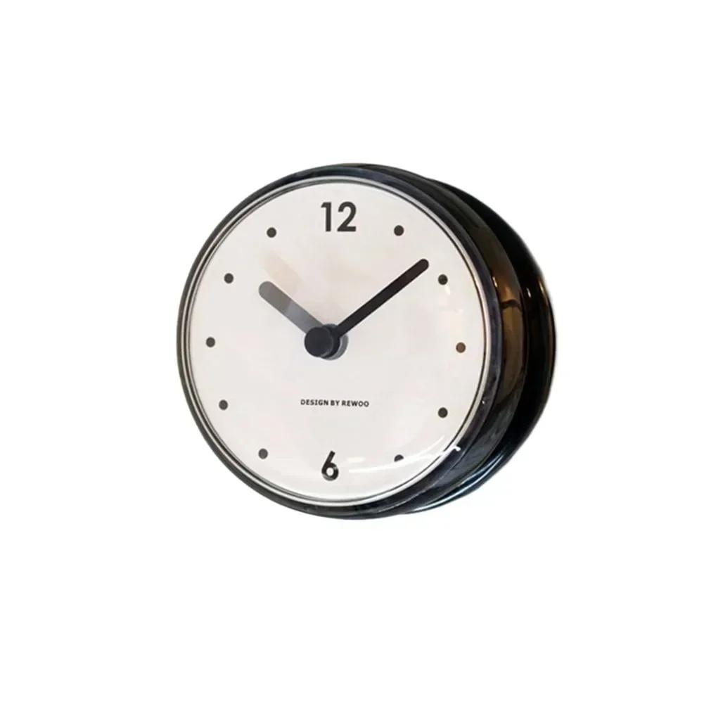 7cm Mini Waterproof Bathroom Electronic Wall Clock Anti-Fog Kitchen Sucker Clock Wall Watch With Suction Cup Home Decor Arts