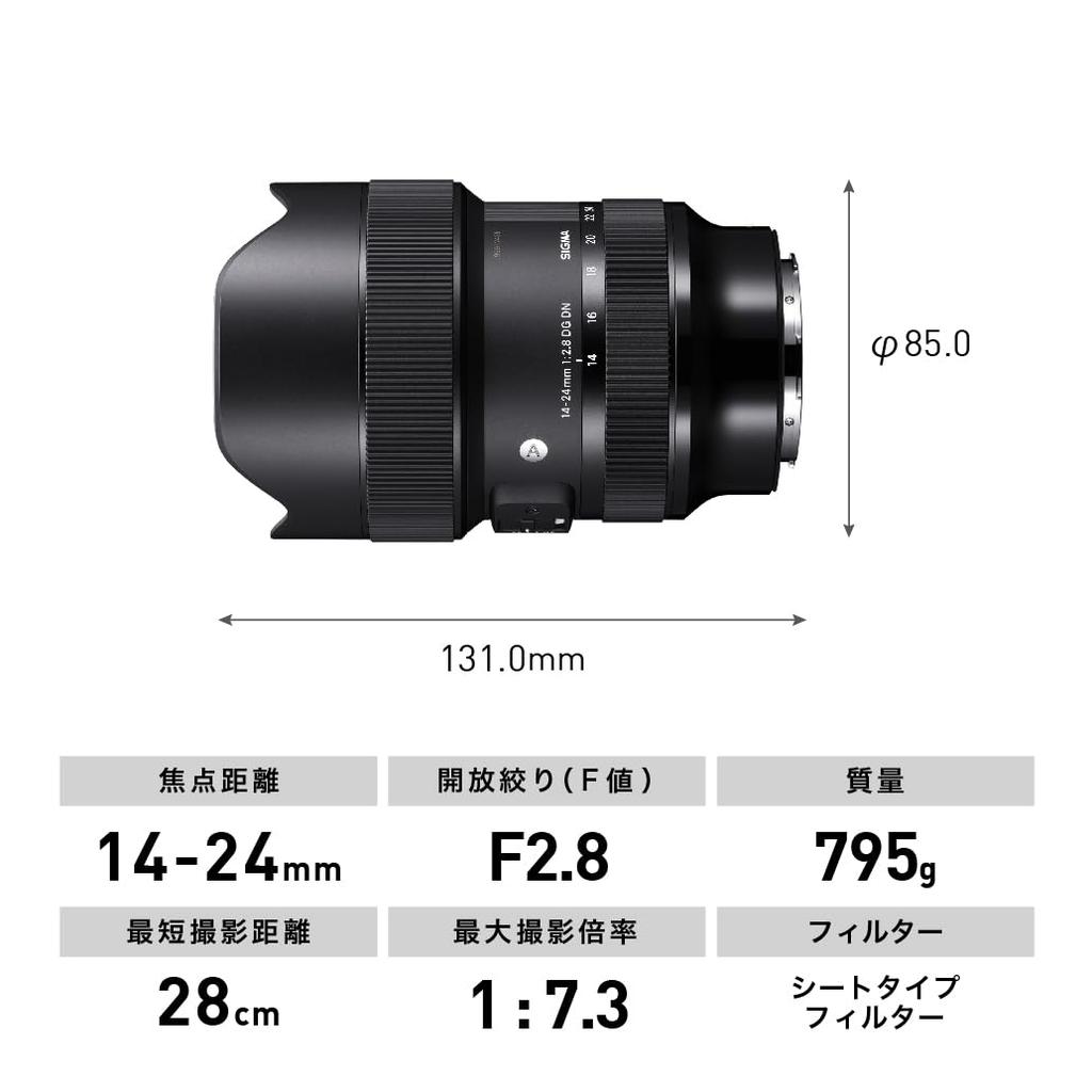 Sigma DG DN Lens for Leica Mirrorless Art Lens 14-24mm F2.8 L-Mount Cameras, Wide-Angle Zoom,