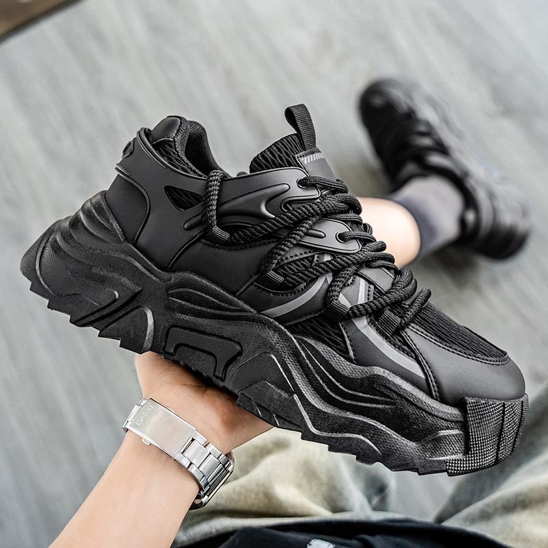 Nowe Buty Sportowe na Grubej Podeszwie Zwiększające Wzrost Lekkie Wygodne Oddychające Modne Niskie Jednostkowe Buty dla Taty