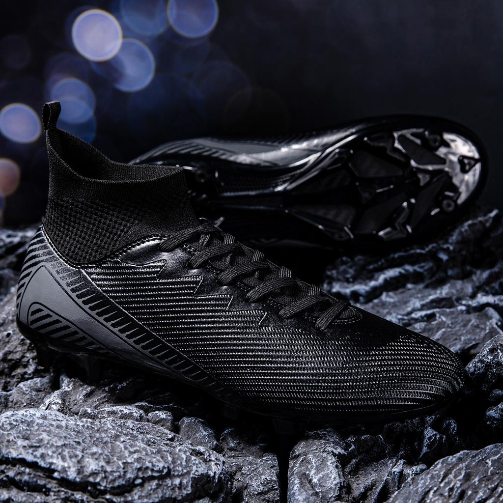 Competition Dedicated Adult AG FG football shoes High Density PU Fabric Anti-slip TPU Long Stud Sturdy Natural Grass Training