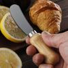 Rubber Wood & Stainless Steel Cheese Knife Set with Butter Spreader and Table Knife