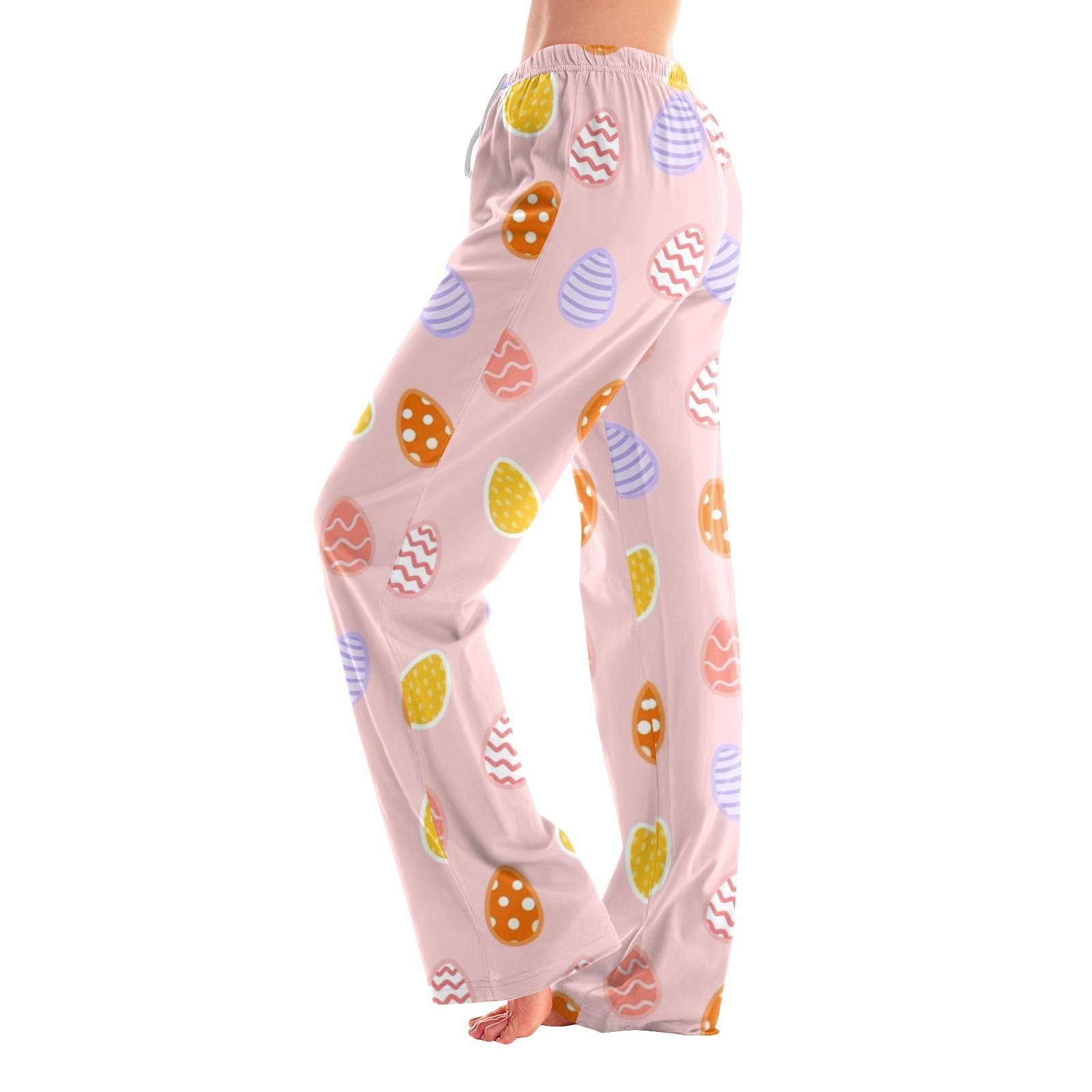 

Женские пижамные штаны, одежда для сна, повседневные брюки с эластичной резинкой на талии, удобные прямые свободные брюки для йоги XXL