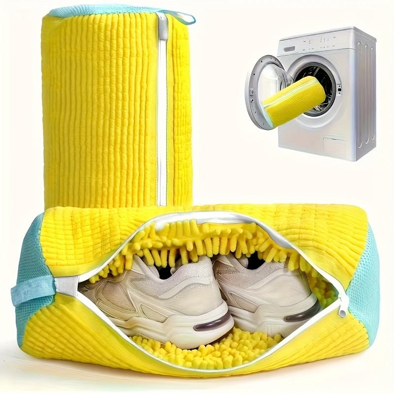 

[Heavy-Duty Shoe Bags] 2pcs Heavy-Duty Reusable Shoe Laundry Bags with Zipper Closure and Open Design-for Washer/Dryer Heavy-Duty Sneaker Laundry Bags 2pcs
