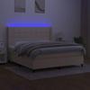 VidaXL Sommier à Lattes de Lit avec Matelas et LED, Lit Rembourré, Lit Double, Lit Adulte de Chambre à Coucher Intérieur, 3138338