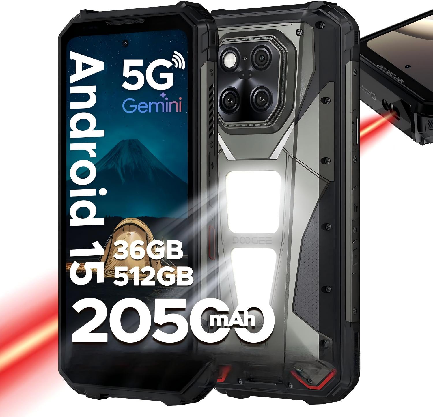 

DOOGEE V MAX LR 5G Cellphone 36GB+512GB 6.78 Display 20500mAh 200MP Android 15 чорний