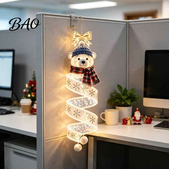 Christmas Porch Ornaments for Day And Night Magic Spiral Hanging LED Light, Decoration with Coordinated Display Accessories Lights Entryway