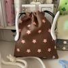 Drawstring Bag Plush Wing Cosmetic Bag Star Pattern Makeup Bag Portable Storage Bag Organizer Bag