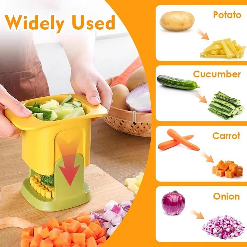 Multifunctional Vegetable Chopper Onion Dicing Artifact French Fries Slicer Kitchen Gadget Cucumber Potato Slicer Kitchen Tools