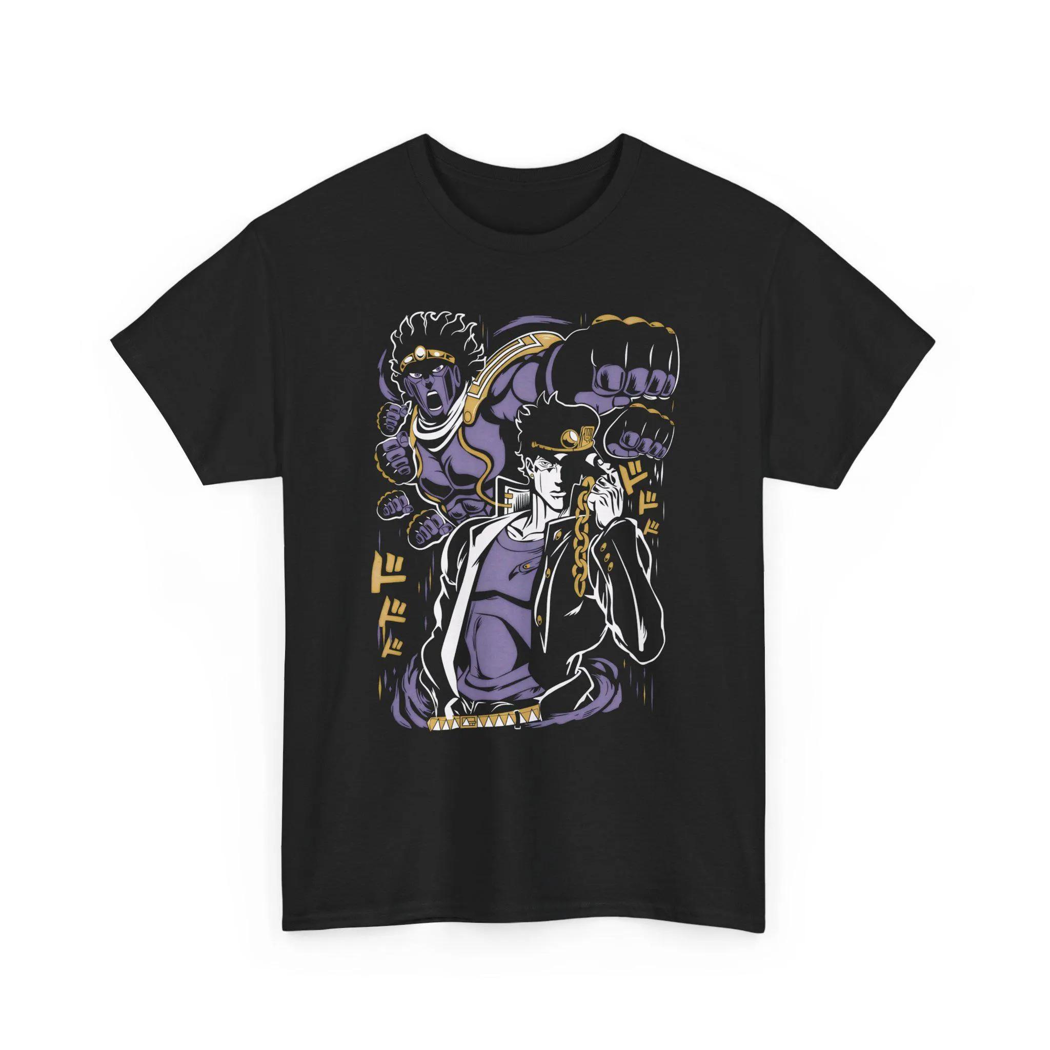 

Аниме JoJo s Bizarre Adventure Футболка 2026 Лето Новая 100 уличный комиксный узор унисекс Короткий рукав свободная рубашка Харадзюку Y2K S
