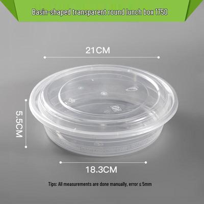 Disposable Round Transparent Takeaway Containers