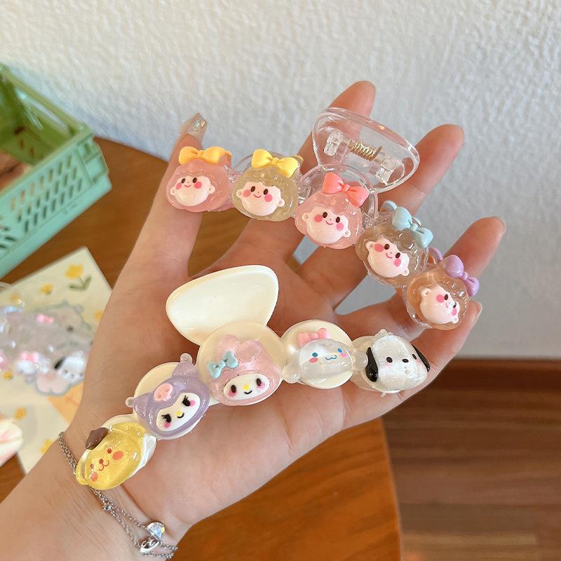 Transparent Cartoon Sanrio Shark Clip Summer Large Kulomie Grab Clip Hairpin Back Head Hair Accessories Headgear Hairpin