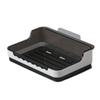 With Lid Soap Holder Organizer Double Layers Punch-Free Soap Storage Tray Detachable Wall Mounted Soap Dish