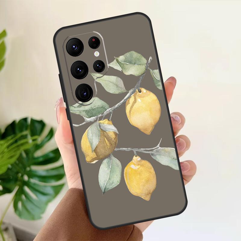 Lemon Fruit Case For Samsung Galaxy S22 Ultra S20 FE S21 FE S8 S9 S10 Plus Note 10 20 S23 Ultra Cover