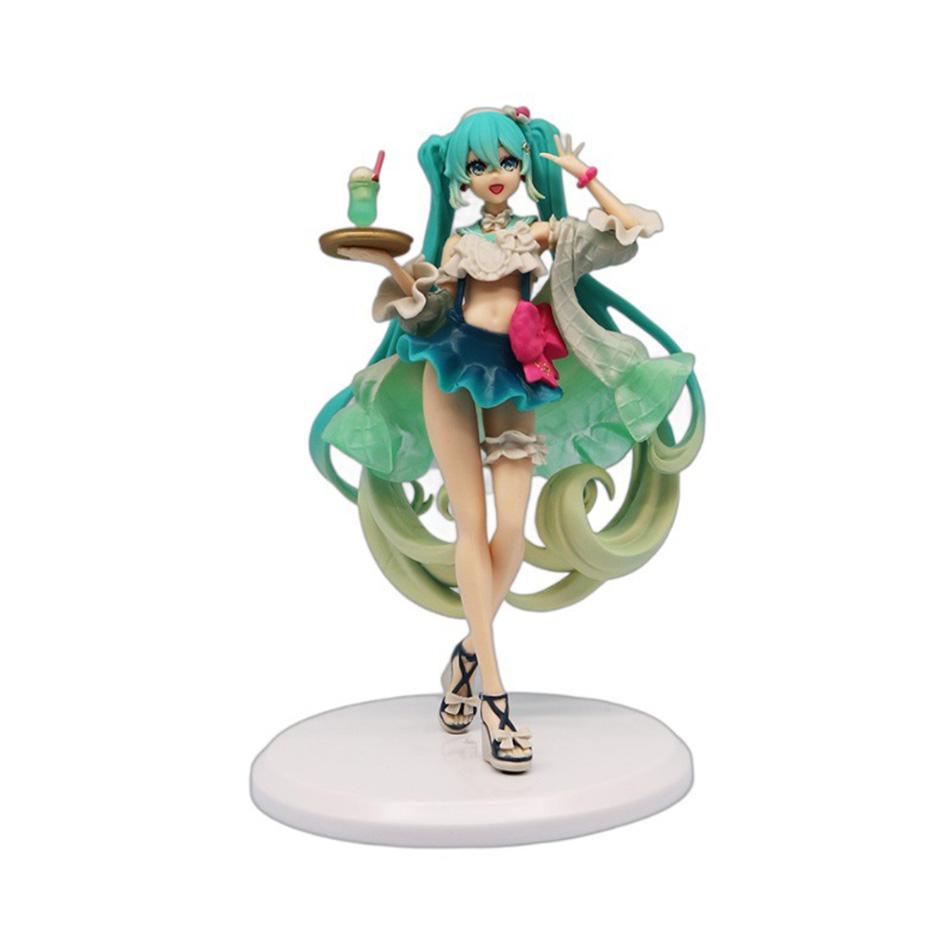 18cm Hatsune Miku Anime FIgure Sweet Sweets Soda Hatsune Miku Action Figures Kawaii Girl Figurine PVC Collection Model Doll Toys