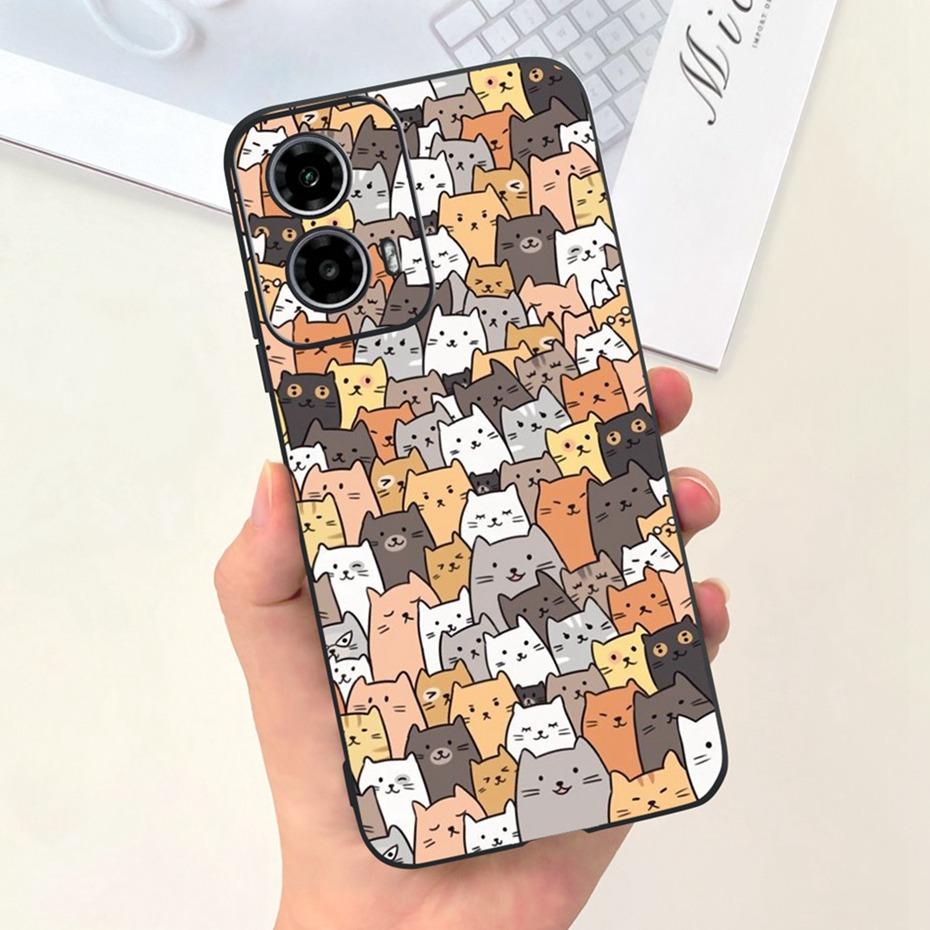 2024 New Fashion Case For Motorola Moto G24 G34 Black Silicon Soft Protective Back Cover For Moto G24 G34 4G 5G Phone Cases