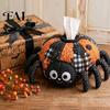 Decorative Paper Towel Holder Tissue Box DIY Sewing Kit, Halloween Theme, Patchwork Fabric Craft Creative Gift for Her Set, Handicraft Quilted Cover,