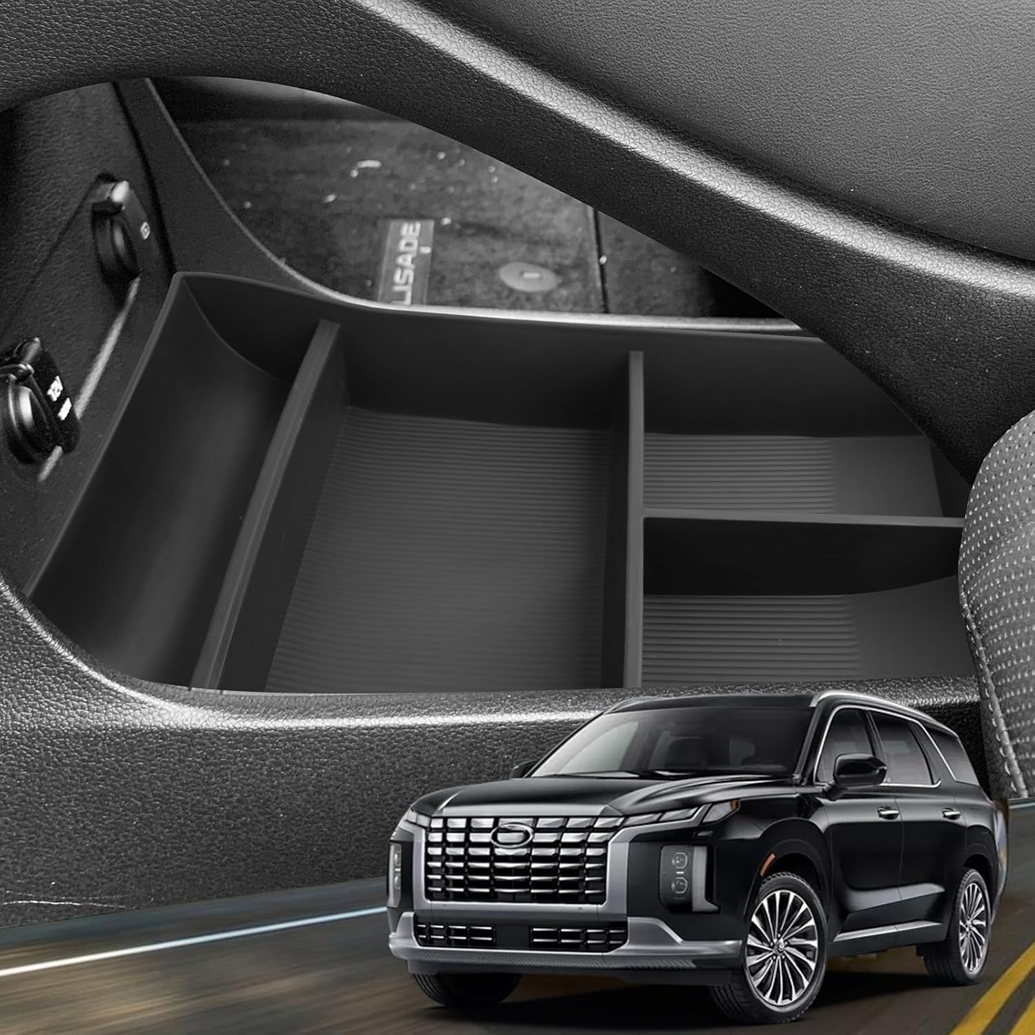 YEE PIN для 2024 2025 Hyundai Palisade Органайзер для нижней центральной консоли, лоток для хранения для Hyundai Palisade 2025 Аксессуары для Hyundai Palisade