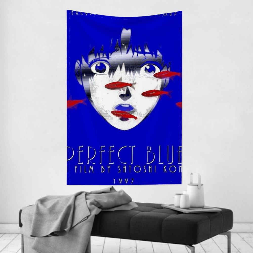 Perfect Blue Movie Poster Wall Tapestry  Satoshi Kon Thriller Edgy Room Decor for Anime Film  Psychological Thriller Fans