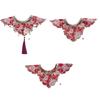 Chinese Embroidered Floral False Collar for Girl Sweater Dress Clothes Decorative Collar with Tassels Sewing Applique