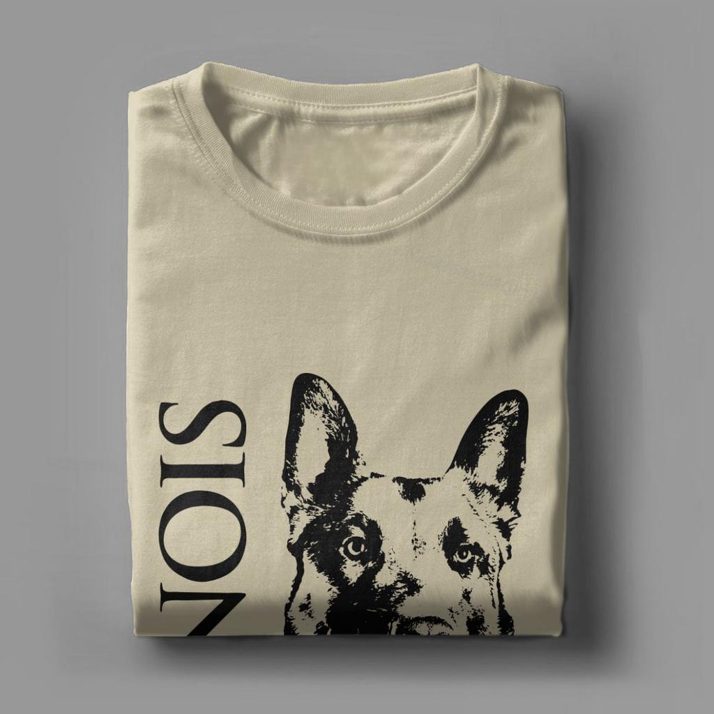 Malinois Köpek Belçika Çoban Köpeği Mechelaar Bol Tişört Erkek Pamuk Yenilik Tişört EMO Tişörtler Grafik Alternatif Giyim