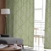 Diamond Grid Texture Sage Green Sheer Curtains for Kids Bedroom Living Room Voile Window Curtains Tulle Drapes